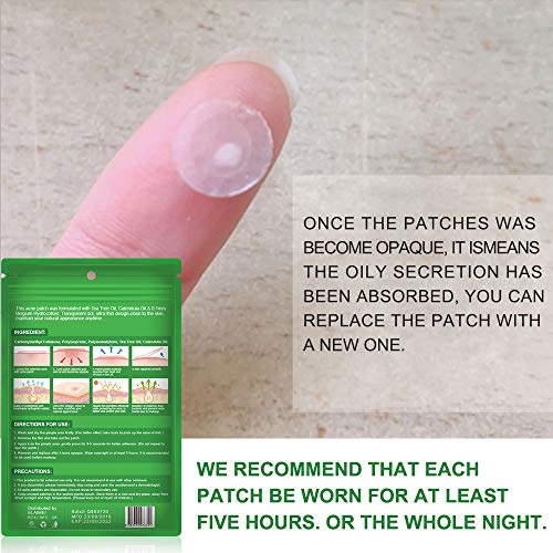 Acne Pimple Patch, Parches Absorbentes para el Acné, Hidrocoloide Parches Para Manchas Derma Rehab Defensa Dirigida Contra Granos Espinillas Manchas, Reduce las Espinillas y Ocultan el Acné(48Counts)