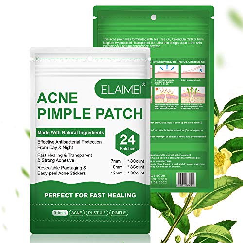 Acne Pimple Patch, Parches Absorbentes para el Acné, Hidrocoloide Parches Para Manchas Derma Rehab Defensa Dirigida Contra Granos Espinillas Manchas, Reduce las Espinillas y Ocultan el Acné(48Counts)