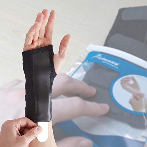 Actesso Férula para Muñeca y Órtesis Muñequera de Stomatex Reducir el Dolor de Síndrome de Túnel Carpiano o Esguinces (Grande, Izquierda)