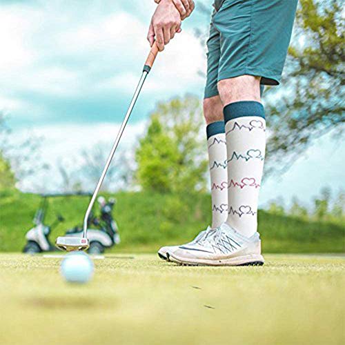 ACTINPUT 3/7 Pares Calcetines de compresión para Mujeres y Hombres 20-25 mmHg es el Mejor atlético, Correr,Escalar Montaña,Vuelo, Viajes, Enfermeras, Edema