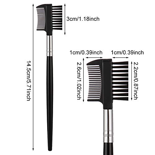 Adakel - 20 piezas de cepillo para cejas, peine de pestañas, herramienta de maquillaje para extensión de pestañas