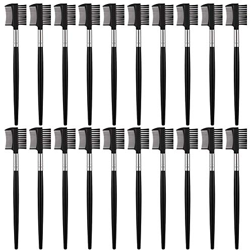 Adakel - 20 piezas de cepillo para cejas, peine de pestañas, herramienta de maquillaje para extensión de pestañas