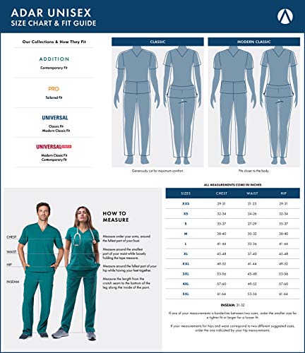 Adar Uniformes médicos Unisex - Uniformes médicos Unisex con cordón - 701 - Navy - 3X