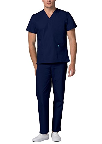 Adar Uniformes médicos Unisex - Uniformes médicos Unisex con cordón - 701 - Navy - 3X