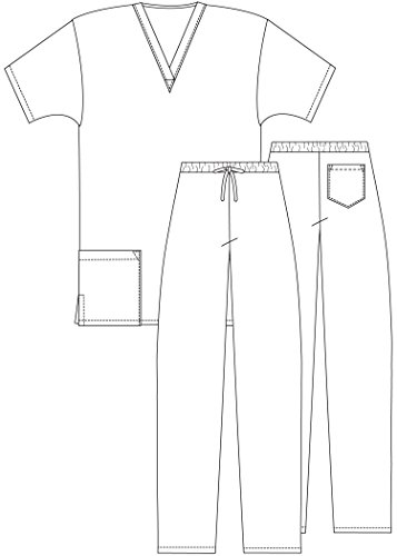 Adar Uniformes médicos Unisex - Uniformes médicos Unisex con cordón - 701 - Navy - 3X