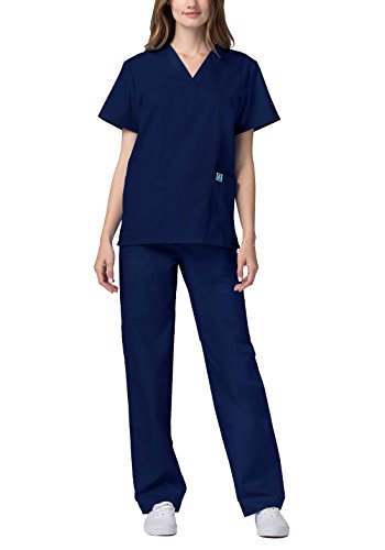 Adar Uniformes médicos Unisex - Uniformes médicos Unisex con cordón - 701 - Navy - 3X