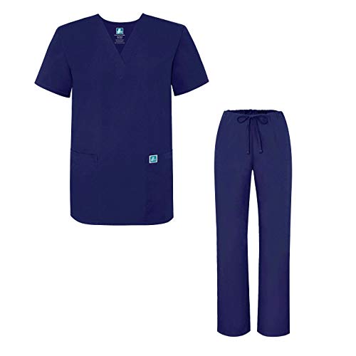 Adar Uniformes médicos Unisex - Uniformes médicos Unisex con cordón - 701 - Navy - 3X