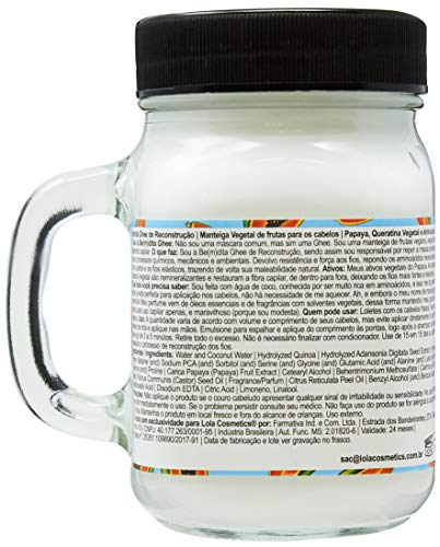 AD/BH Lola Cosmetics Bemdita Ghee Manteiga, 350 ml, Pack de 1