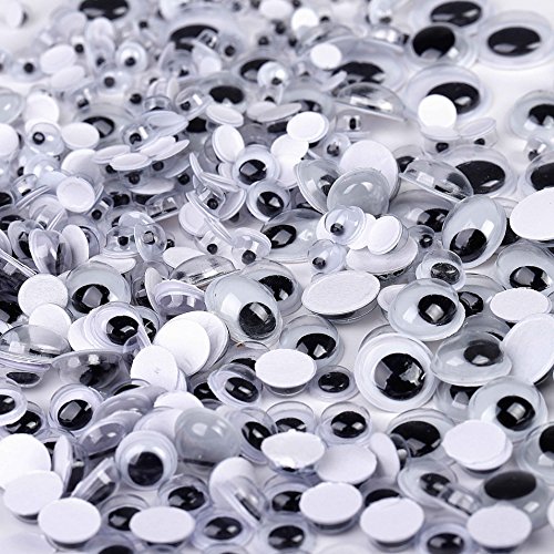 Adhesivos Ojos de plástico Móviles Manualidades Ojos para DIY Scrapbooking Artesanía Accesorios de Juguete 500 Piezas