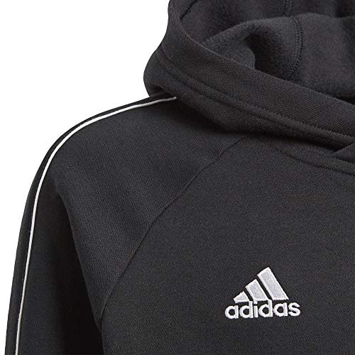 Adidas CORE18 Hoody Y Sudadera, Unisex Niños, Negro/Blanco, 176