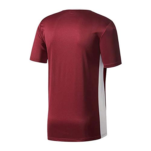 adidas Entrada 104 Camiseta de Fútbol para Hombre de Cuello Redondo en Contraste, Marrón (Maroon/White), XS