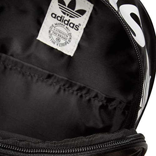 adidas Originals Santiago Mini mochila para mujer, Unisex adulto, Originals Santiago Mini II Mochila, CM3838, Negro Satén/Blanco, Talla única