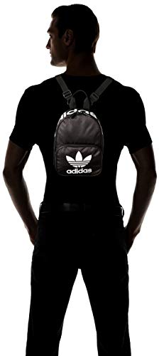 adidas Originals Santiago Mini mochila para mujer, Unisex adulto, Originals Santiago Mini II Mochila, CM3838, Negro Satén/Blanco, Talla única