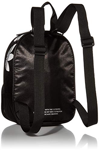 adidas Originals Santiago Mini mochila para mujer, Unisex adulto, Originals Santiago Mini II Mochila, CM3838, Negro Satén/Blanco, Talla única