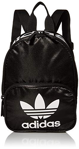 adidas Originals Santiago Mini mochila para mujer, Unisex adulto, Originals Santiago Mini II Mochila, CM3838, Negro Satén/Blanco, Talla única
