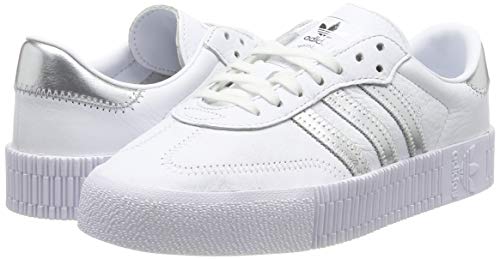 Adidas Sambarose, Zapatillas Clasicas para Mujer, Multicolor (FTWR White/Silver Met./Core Black Ee9017), 40 EU