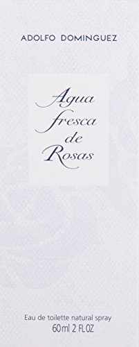Adolfo Dominguez Agua Fresca De Rosas - Agua de tocador para mujer, vaporizador 60 ml