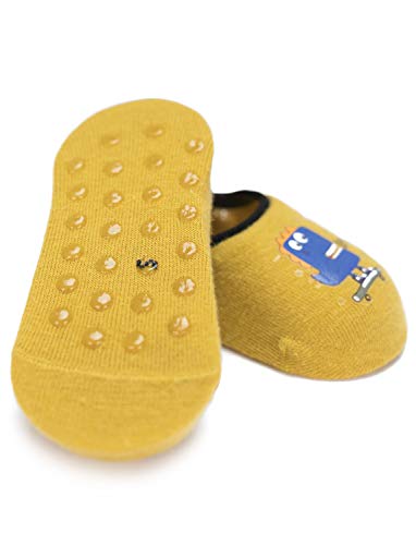 Adorel Calcetines Invisibles Antideslizantes para Niños Lote de 5 Dinosaurio 1-2 Años (Tamaño del Fabricante S)