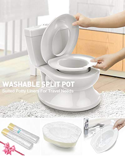 ADOVEL Orinal Infantil, Orinal Bebe, WC Niños para Bebé Aprende Entrenamiento Pote Más de 18 meses, Blanco