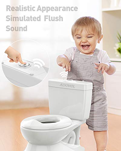 ADOVEL Orinal Infantil, Orinal Bebe, WC Niños para Bebé Aprende Entrenamiento Pote Más de 18 meses, Blanco