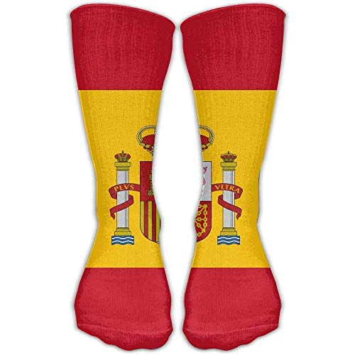 Adult Spain Flag Gifts Socks Fashion Sock Long: 19.6inch One Size