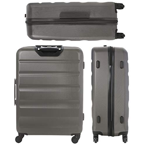 Aerolite ABS Equipaje Maleta rígida Ligera con 4 Ruedas, 69cm, Gris Oscuro