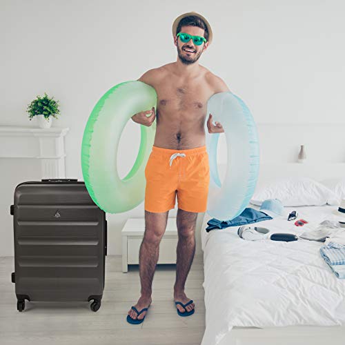 Aerolite ABS Equipaje Maleta rígida Ligera con 4 Ruedas, 69cm, Gris Oscuro