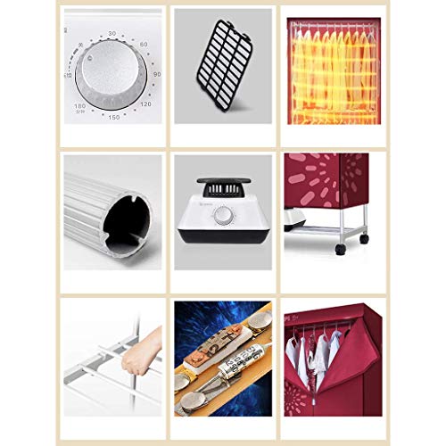 AFDK Secador portátil constante 1200W del hogar eléctrico de la temperatura de secado rápido plegable de doble capa de gran capacidad - con sincronización automática,Púrpura,71 * 45 * 152cm