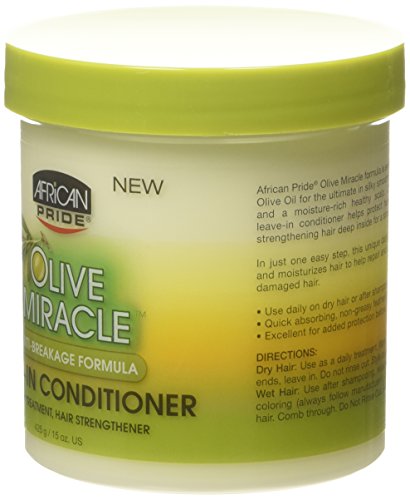 African Pride Olive Miracle Leave-In Conditioner 15oz Jar