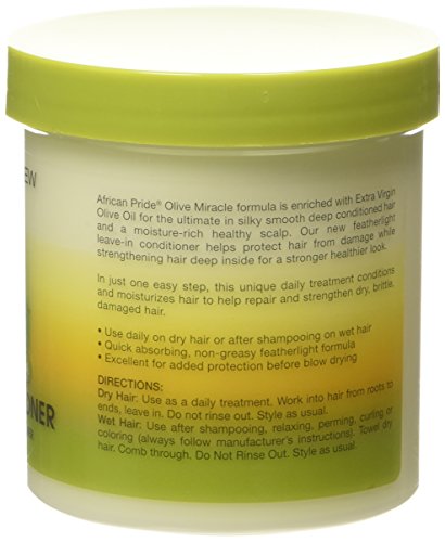 African Pride Olive Miracle Leave-In Conditioner 15oz Jar