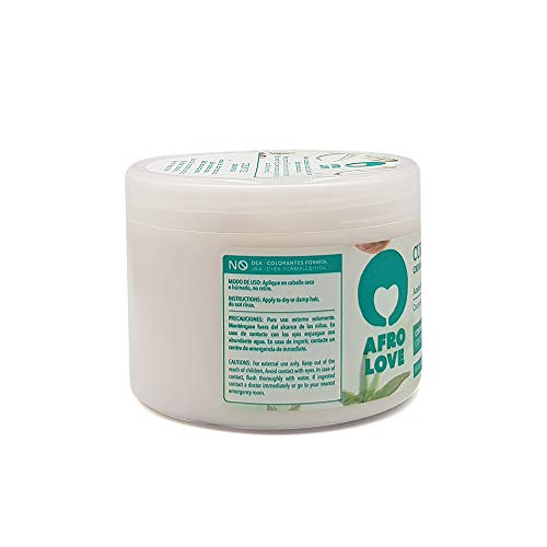 Afro Love crema de peinado para rizos con Aceite de Coco, Karité & Sábila 450g