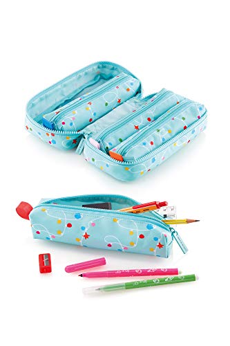 Agatha Ruiz de la Prada Estuche Escolar multiportatodo con Contenido Stabillo Luces