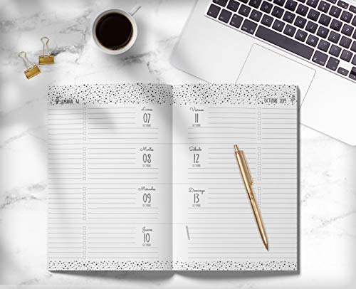 Agenda 2019 2020: Organiza tu día - Agenda semanal 15 meses - Octubre 2019 a Diciembre 2019 - Agendas Semana Vista, Calendario