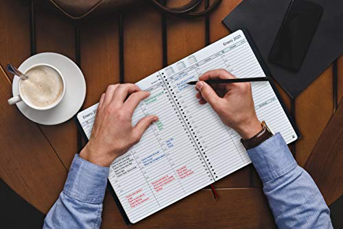 Agenda 2021 con Vista Semanal – Planificador 2021 Semana Vista – Diario Espiral que Inspira Productividad - Tapa Blanda, Intervalos de 30 minutos - Calendario Semanal A4 – 21 x 28cm, en Español