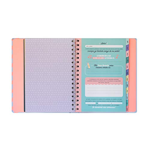 Agenda clásica grande 2020-2021 Semana vista - wiro oculto- Todo lo bueno que está por llegar