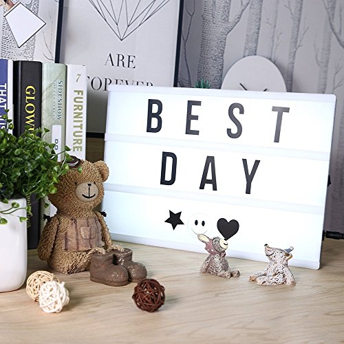 AGM LED caja de luz cinematográfica luz cálida con letras, números, símbolos, emojis, el Mejor Regalo de San Valentín