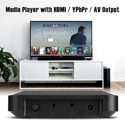 AGPTEK 1080P Full HD TV Digital Multi Media Player Media Player Reproductor Multimedia con Control Remoto para 1080P HD USB SD MMC MP3 RMVB AVI, MPEG, DivX MKV