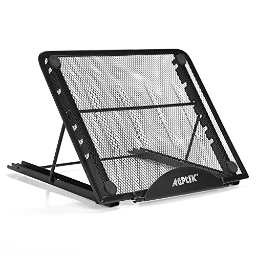 AGPTEK Soporte de Angulo Múltiple Ajustable Ventilado para Computadora Portátil, Tableta y Tablero de Bocetos