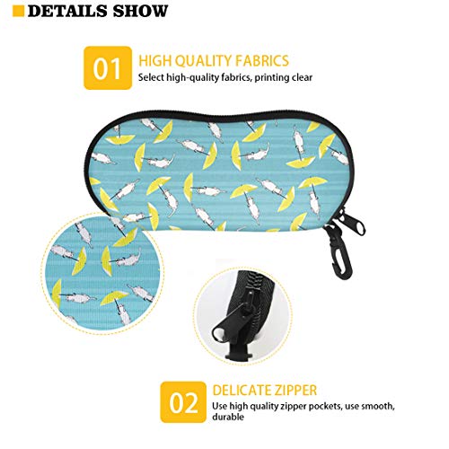 Agroupdream 2 Pac gafas de lectura portátiles manga viaje cremallera gafas gafas de sol caso suave ojos caja bolsa almacenamiento monedero soporte para niños pequeños perezosos