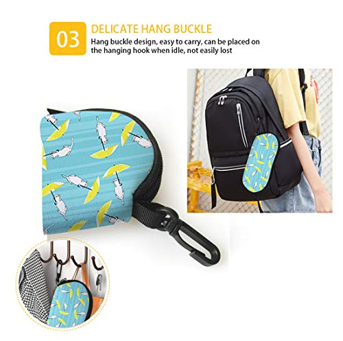 Agroupdream 2 Pac gafas de lectura portátiles manga viaje cremallera gafas gafas de sol caso suave ojos caja bolsa almacenamiento monedero soporte para niños pequeños perezosos