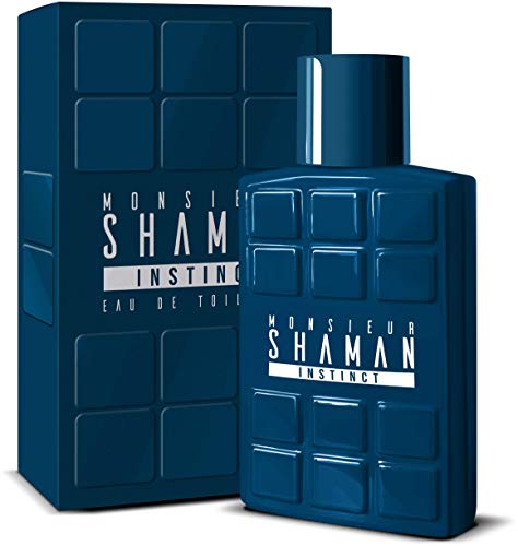 Agua de tocador (Eau de toilette) MONSIEUR SHAMAN INSTINCT para Hombres, frasco de 100 ml (3.3 fl.oz) – Fragancia cítrica acuática para él