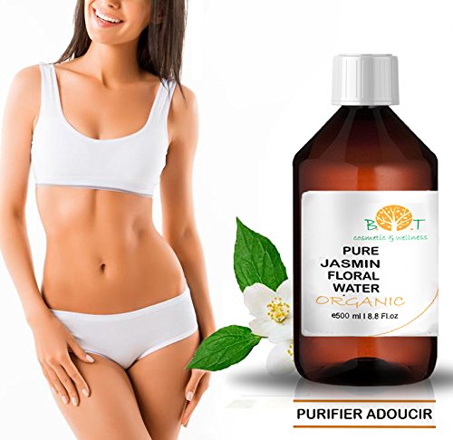 Agua Floral Puro Ecológico de Jazmín Hidrolato ORGÁNICO Piel Sensible/Piel Madura (500 ml)
