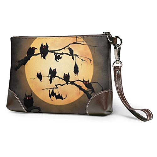 Ahdyr Monederos Carteras de teléfono de embrague Cartera pequeña de cuero de Halloween Monederos Bolso