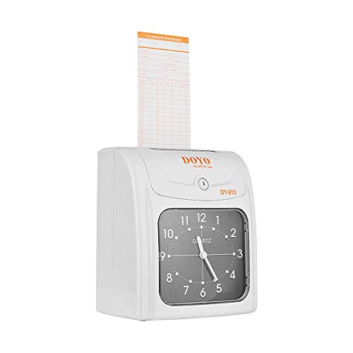 Aibecy DOYO Reloj de Tiempo electrónico Pantalla LED Doble Color Impresión con batería de Almacenamiento incorporada 50 Tarjetas de Tiempo 2 Teclas