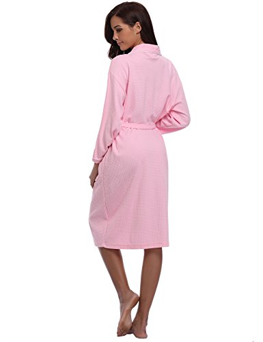 Aibrou Batas Mujer Invierno Unisex Albornoz Mujer Hombre Primavera Verano con Cinturón, Muy Suave Cómodo Fino Ligero y Agradable para Hombre o Mujer