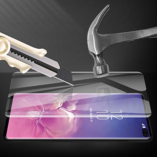 AICase Protector de Pantalla para Samsung Galaxy S10 Plus,Trabajar con ID de Huella Digital,Cristal Templado UV de Cobertura para Samsung Galaxy S10 Plus (1 Pieza)