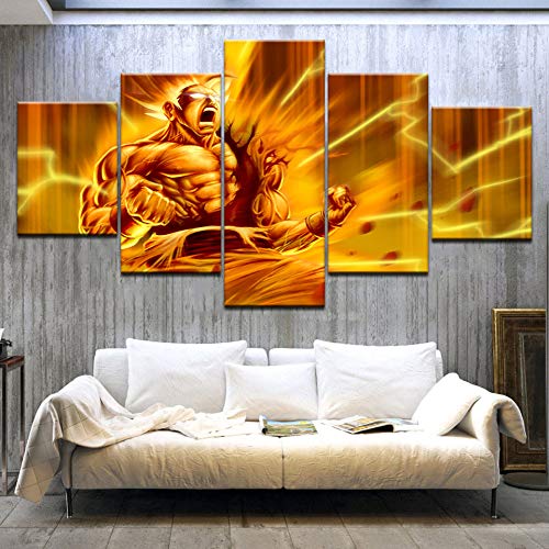 aicedu Imagenes Enmarcadas Drn Ball Personajes Goku Super Saiyan Goku Dibujos Animados Arte Moderno Pintura Carteles De Pared Lienzo para El Hogar Decoración De La Sala De Estar-Sin Marco
