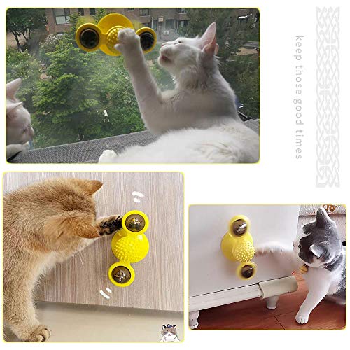 Aidiyapet Juguetes para Gatos,Juguete para Gatos Molino Giratorio Juguete para Gatos Rascarse Cosquillas Cepillo para el Cabello Accesorios para Mascotas Juego Loco
