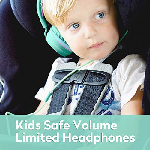 AILIHEN I35 Auriculares para niños con Volumen de micrófono Limitado Niños Niñas Niños Auriculares con Cable portátiles Ligeros y Plegables de 3,5 mm para Aviones Escolares de Viaje Teléfonos móviles