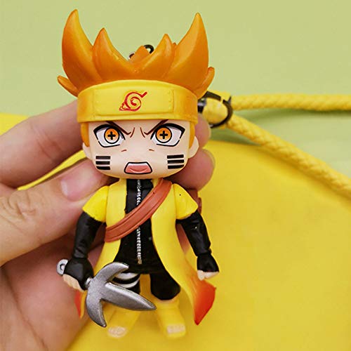 Ailin Online - Juego de 6 llaveros de PVC Uzumaki Naruto Uchiha Sasuke Hatake Kakashi Gaara